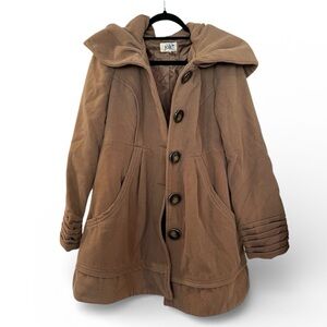 Jolt Tan Coat with Hood